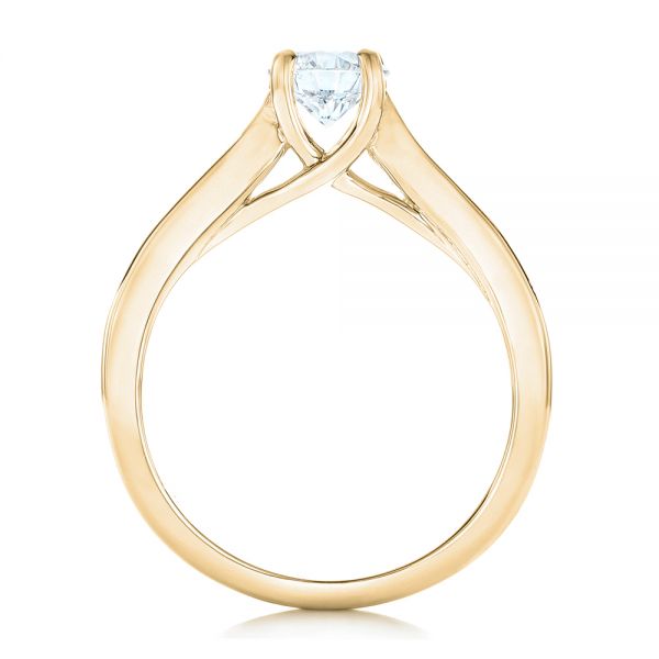 14k Yellow Gold 14k Yellow Gold Custom Diamond Engagement Ring - Front View -  102470