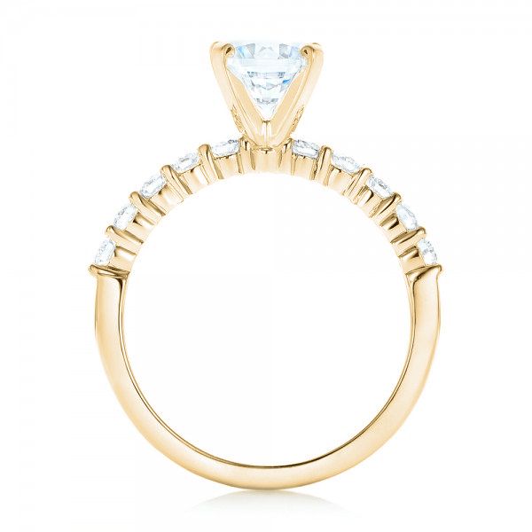 14k Yellow Gold 14k Yellow Gold Custom Diamond Engagement Ring - Front View - 102582