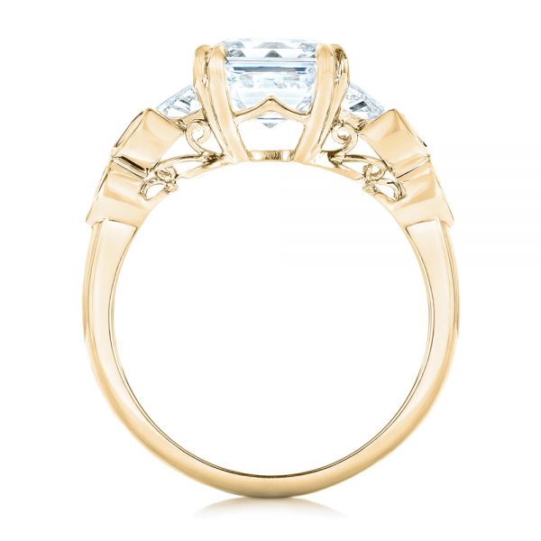 14k Yellow Gold 14k Yellow Gold Custom Diamond Engagement Ring - Front View -  102594