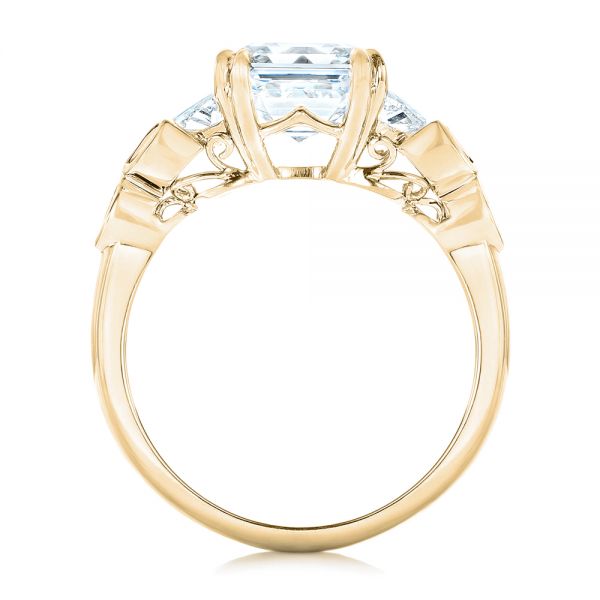 18k Yellow Gold 18k Yellow Gold Custom Diamond Engagement Ring - Front View - 102594