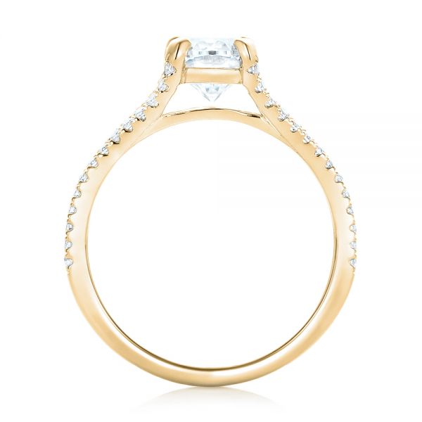 14k Yellow Gold 14k Yellow Gold Custom Diamond Engagement Ring - Front View -  102604