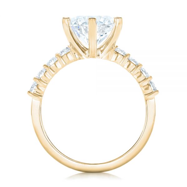 14k Yellow Gold 14k Yellow Gold Custom Diamond Engagement Ring - Front View -  102614