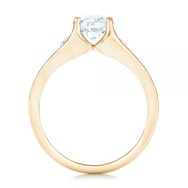 14k Yellow Gold 14k Yellow Gold Custom Diamond Engagement Ring - Front View -  102762