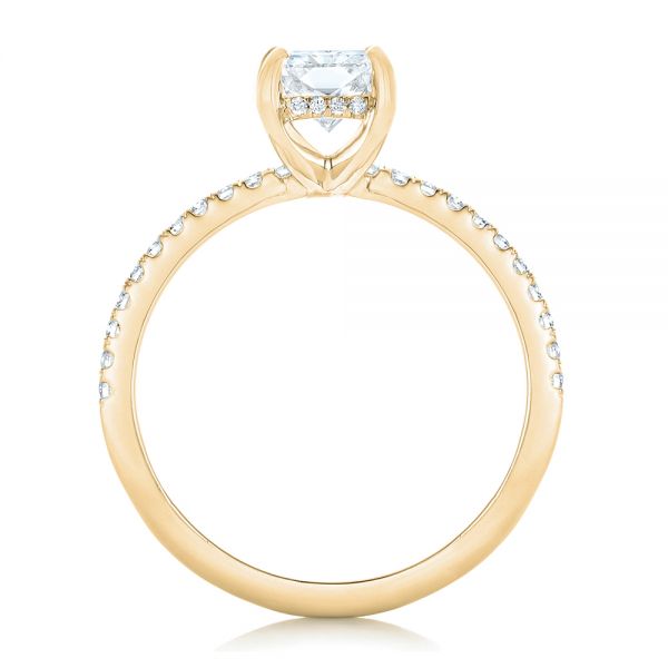 14k Yellow Gold 14k Yellow Gold Custom Diamond Engagement Ring - Front View -  102856
