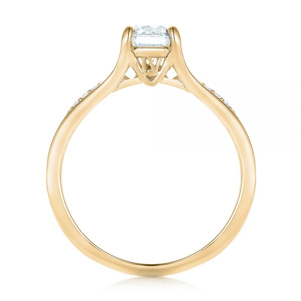 18k Yellow Gold 18k Yellow Gold Custom Diamond Engagement Ring - Front View -  102903