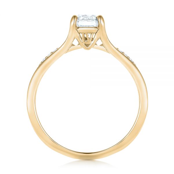14k Yellow Gold 14k Yellow Gold Custom Diamond Engagement Ring - Front View - 102903