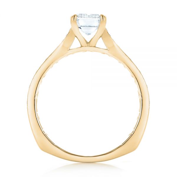 18k Yellow Gold 18k Yellow Gold Custom Diamond Engagement Ring - Front View -  102904