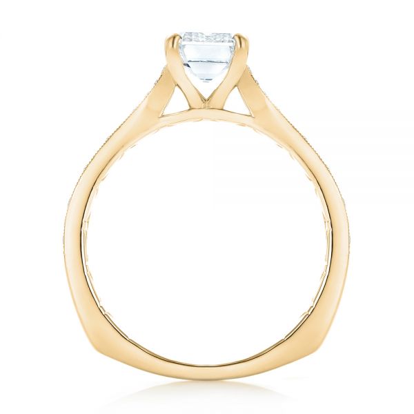 18k Yellow Gold 18k Yellow Gold Custom Diamond Engagement Ring - Front View - 102904