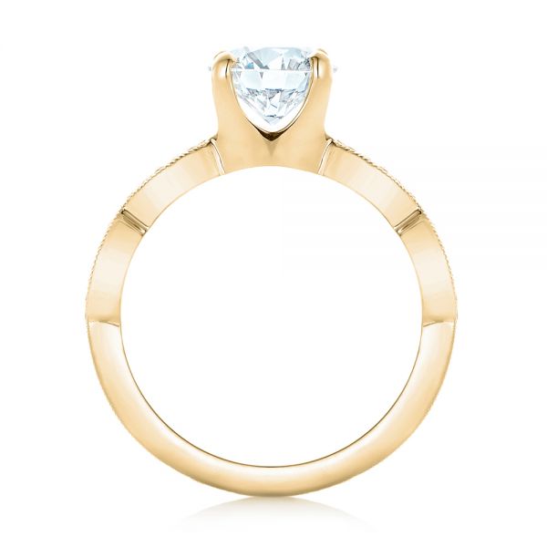 14k Yellow Gold 14k Yellow Gold Custom Diamond Engagement Ring - Front View - 102905