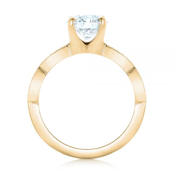 14k Yellow Gold 14k Yellow Gold Custom Diamond Engagement Ring - Front View -  102905