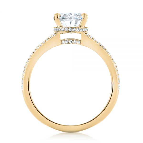 14k Yellow Gold 14k Yellow Gold Custom Diamond Engagement Ring - Front View -  102946