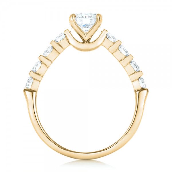 18k Yellow Gold 18k Yellow Gold Custom Diamond Engagement Ring - Front View -  102955