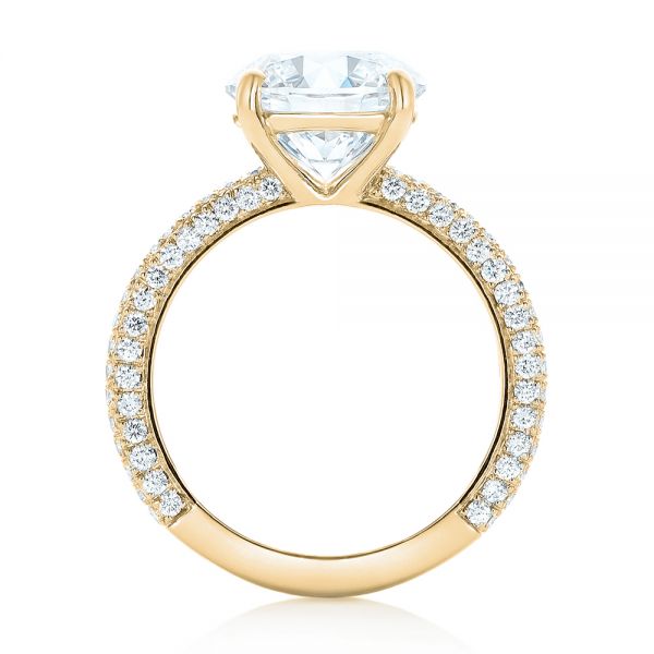 14k Yellow Gold 14k Yellow Gold Custom Diamond Engagement Ring - Front View - 102971