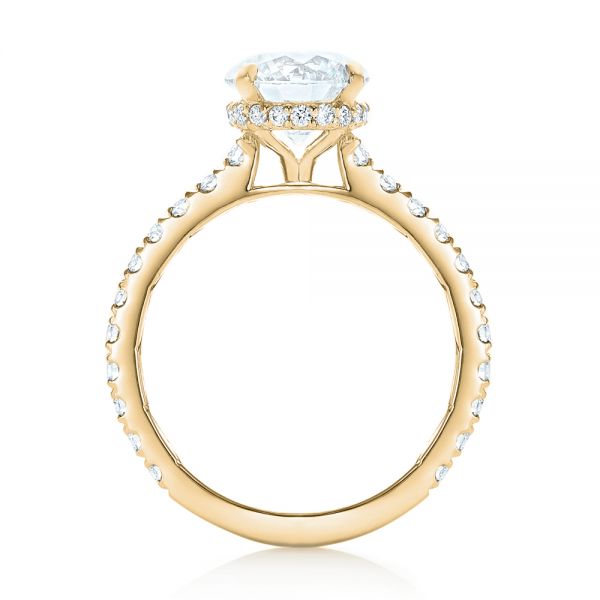 18k Yellow Gold 18k Yellow Gold Custom Diamond Engagement Ring - Front View -  102995