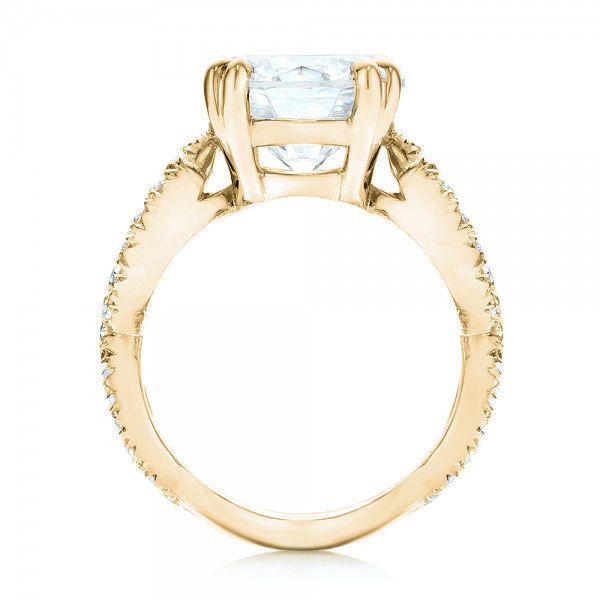 14k Yellow Gold 14k Yellow Gold Custom Diamond Engagement Ring - Front View - 103042