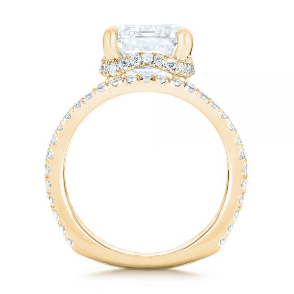 14k Yellow Gold 14k Yellow Gold Custom Diamond Engagement Ring - Front View -  103138