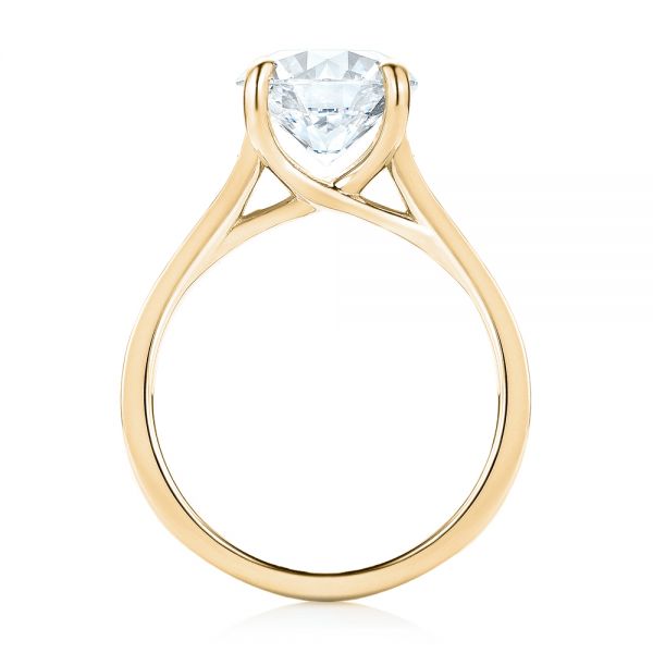 14k Yellow Gold 14k Yellow Gold Custom Diamond Engagement Ring - Front View -  103150