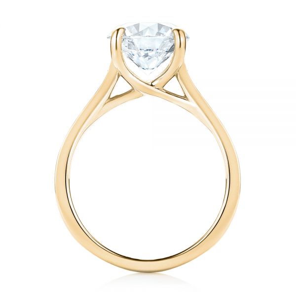 14k Yellow Gold 14k Yellow Gold Custom Diamond Engagement Ring - Front View - 103150