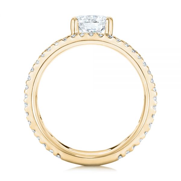 14k Yellow Gold 14k Yellow Gold Custom Diamond Engagement Ring - Front View - 103215