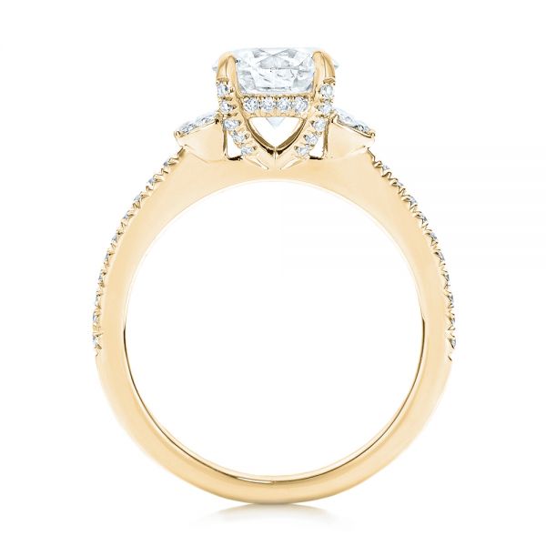 14k Yellow Gold 14k Yellow Gold Custom Diamond Engagement Ring - Front View -  103219