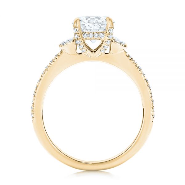 14k Yellow Gold 14k Yellow Gold Custom Diamond Engagement Ring - Front View - 103219