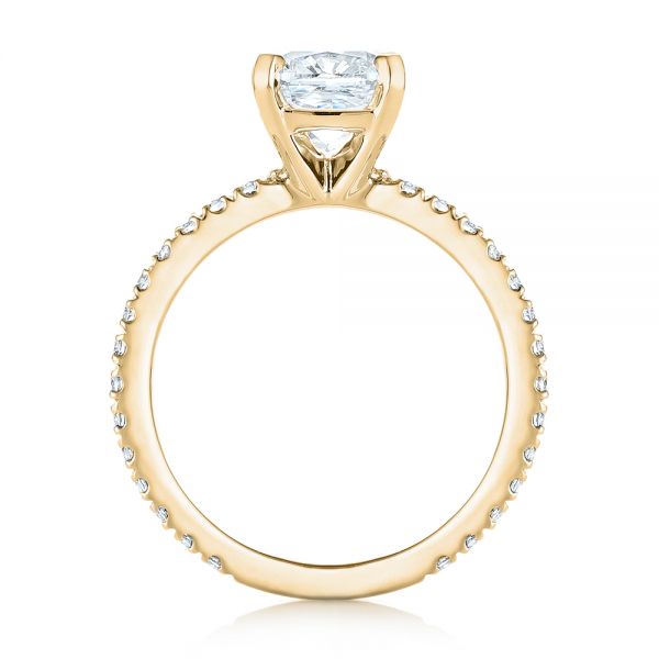 14k Yellow Gold 14k Yellow Gold Custom Diamond Engagement Ring - Front View -  103222