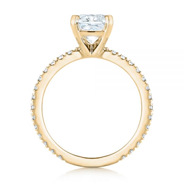 14k Yellow Gold 14k Yellow Gold Custom Diamond Engagement Ring - Front View - 103222