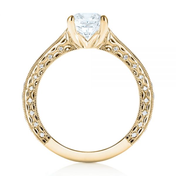 14k Yellow Gold 14k Yellow Gold Custom Diamond Engagement Ring - Front View -  103303