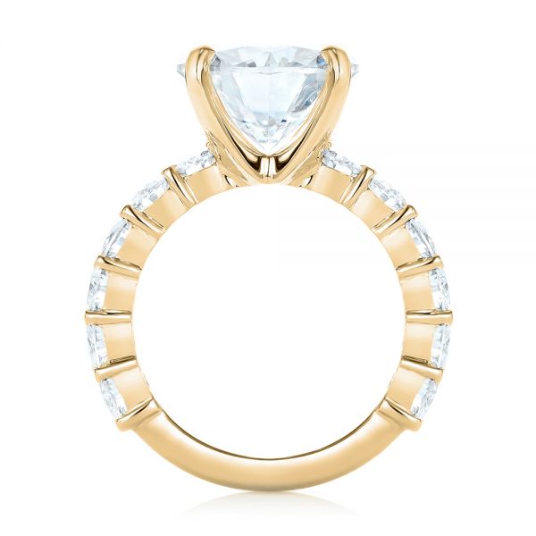 14k Yellow Gold 14k Yellow Gold Custom Diamond Engagement Ring - Front View -  103336