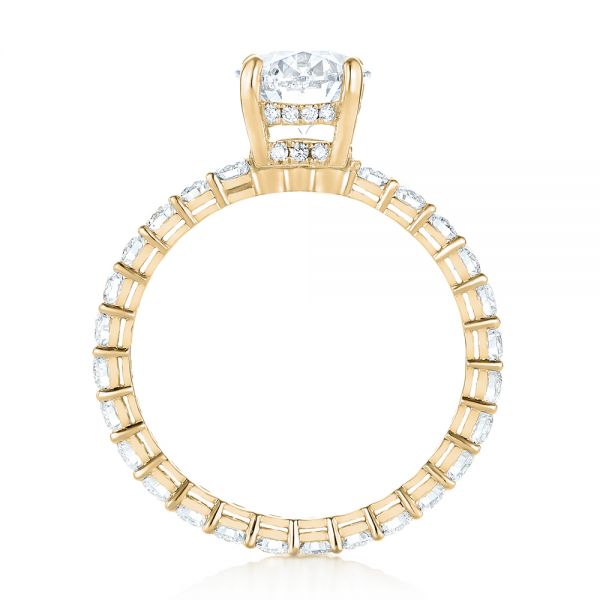 18k Yellow Gold 18k Yellow Gold Custom Diamond Engagement Ring - Front View - 103355