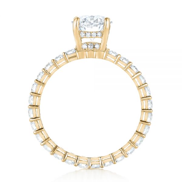 14k Yellow Gold 14k Yellow Gold Custom Diamond Engagement Ring - Front View -  103355