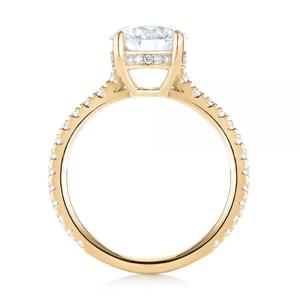 18k Yellow Gold 18k Yellow Gold Custom Diamond Engagement Ring - Front View -  103369
