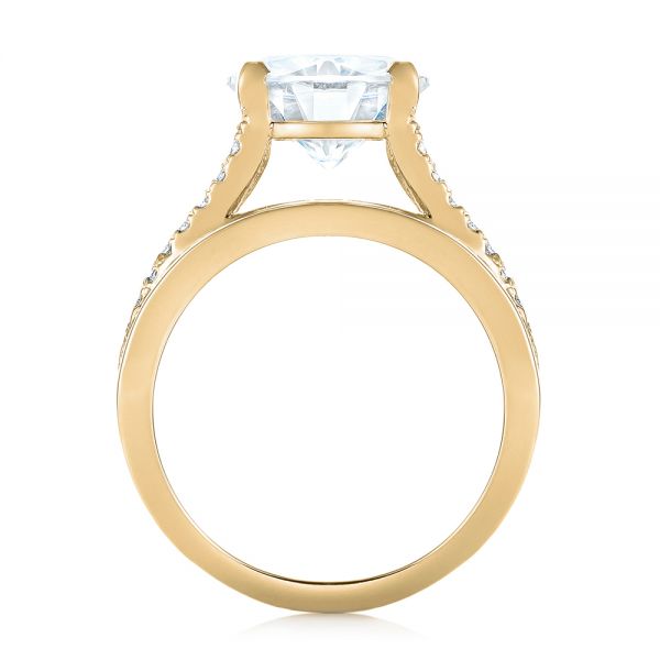 14k Yellow Gold 14k Yellow Gold Custom Diamond Engagement Ring - Front View -  103487