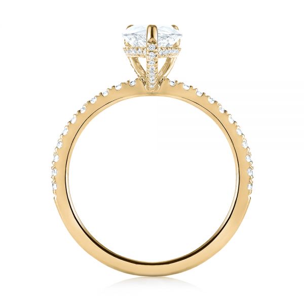 18k Yellow Gold 18k Yellow Gold Custom Diamond Engagement Ring - Front View -  103604