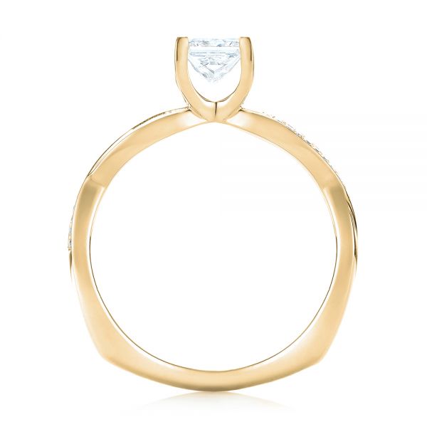 14k Yellow Gold 14k Yellow Gold Custom Diamond Engagement Ring - Front View - 103637