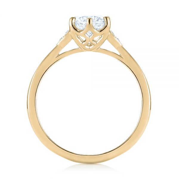 14k Yellow Gold 14k Yellow Gold Custom Diamond Engagement Ring - Front View -  104329