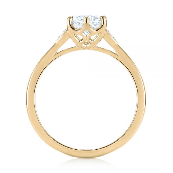 14k Yellow Gold 14k Yellow Gold Custom Diamond Engagement Ring - Front View - 104329