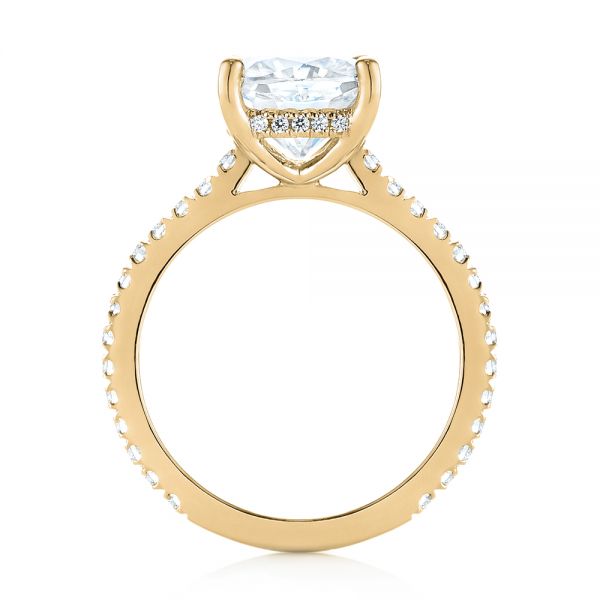 18k Yellow Gold 18k Yellow Gold Custom Diamond Engagement Ring - Front View -  104401