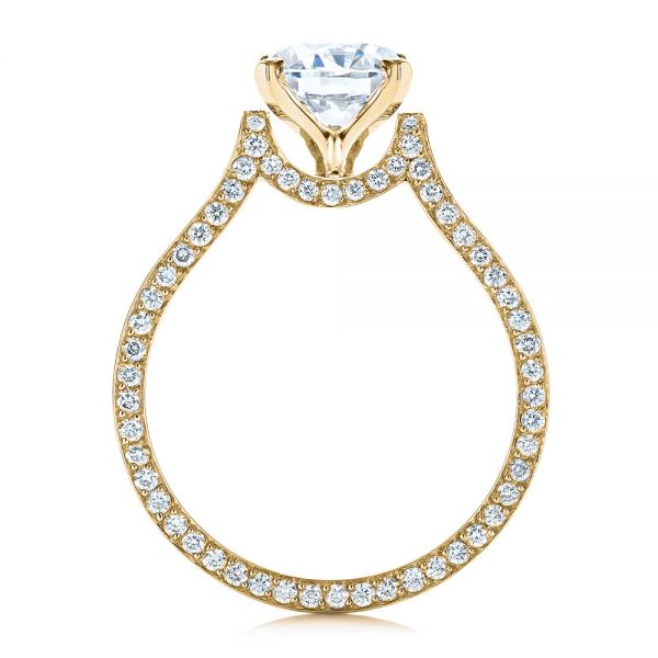14k Yellow Gold 14k Yellow Gold Custom Diamond Engagement Ring - Front View - 1259