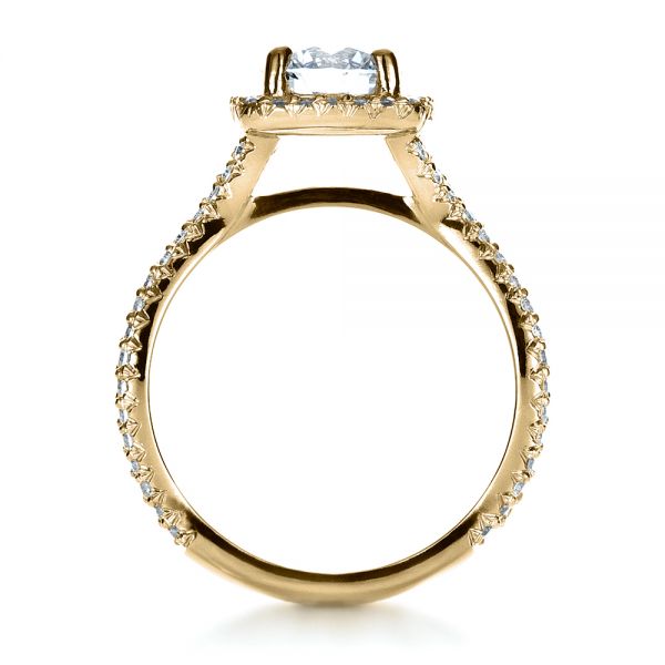 14k Yellow Gold 14k Yellow Gold Custom Diamond Engagement Ring - Front View -  1407