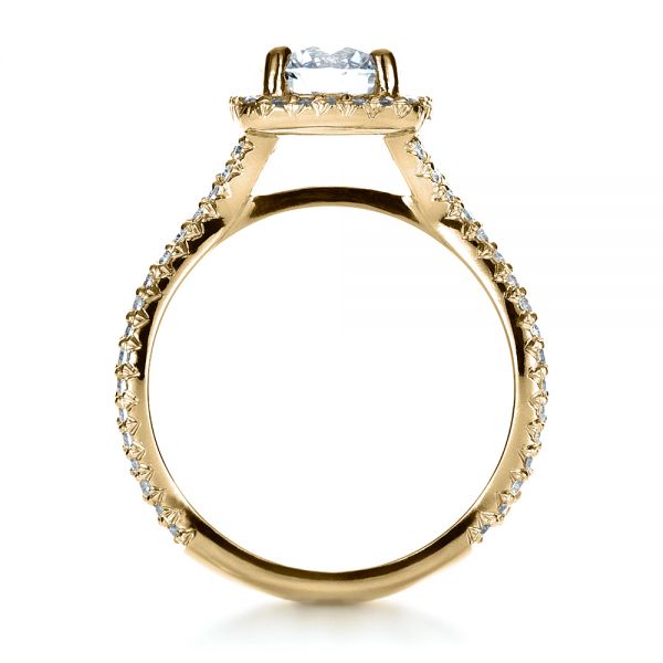 14k Yellow Gold 14k Yellow Gold Custom Diamond Engagement Ring - Front View - 1407