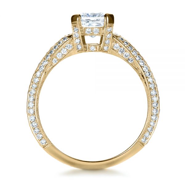 14k Yellow Gold 14k Yellow Gold Custom Diamond Engagement Ring - Front View - 1410