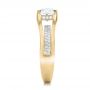 18k Yellow Gold 18k Yellow Gold Custom Diamond Engagement Ring - Side View -  100610 - Thumbnail