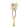 18k Yellow Gold 18k Yellow Gold Custom Diamond Engagement Ring - Side View -  102148 - Thumbnail