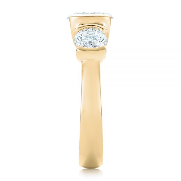 14k Yellow Gold 14k Yellow Gold Custom Diamond Engagement Ring - Side View - 102296