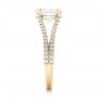 18k Yellow Gold 18k Yellow Gold Custom Diamond Engagement Ring - Side View -  102604 - Thumbnail