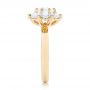 18k Yellow Gold Custom Diamond Engagement Ring - Side View -  102927 - Thumbnail