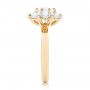 18k Yellow Gold Custom Diamond Engagement Ring - Side View -  102927 - Thumbnail