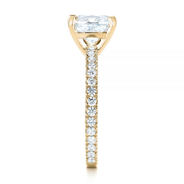 14k Yellow Gold 14k Yellow Gold Custom Diamond Engagement Ring - Side View -  103222