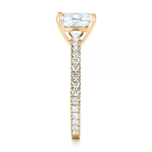 14k Yellow Gold 14k Yellow Gold Custom Diamond Engagement Ring - Side View - 103222